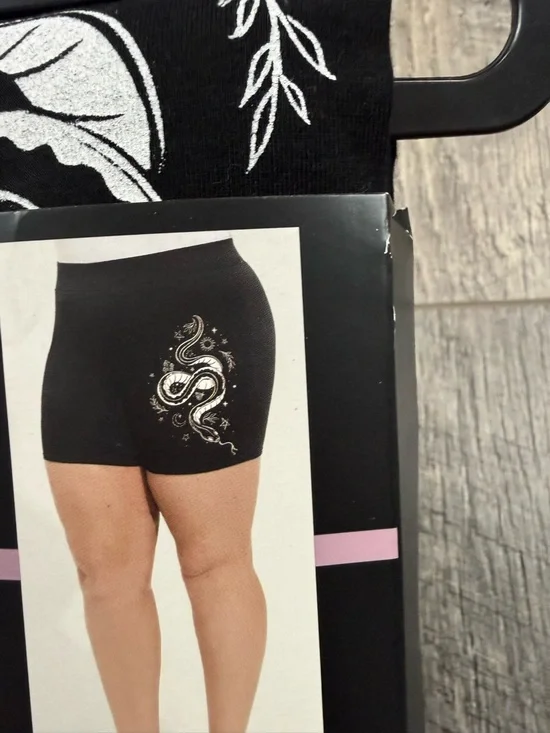 Torrid Black Snake Bike Shorts - Picture 3 of 5